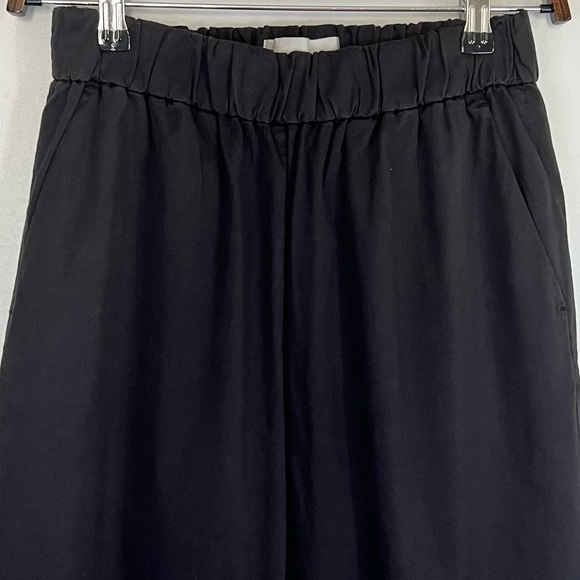 Everlane Womens Pull On Pant Size 6 Black High Waist Straight Leg Organic Cotton - Picture 6 of 15